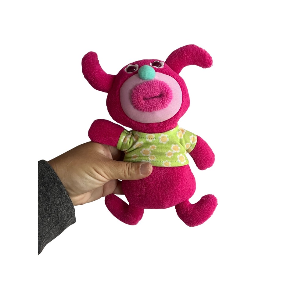 Mattel Sing-a-ma-jigs Hot Pink Singing‎ Plush Toy Green Floral Shirt Interactive